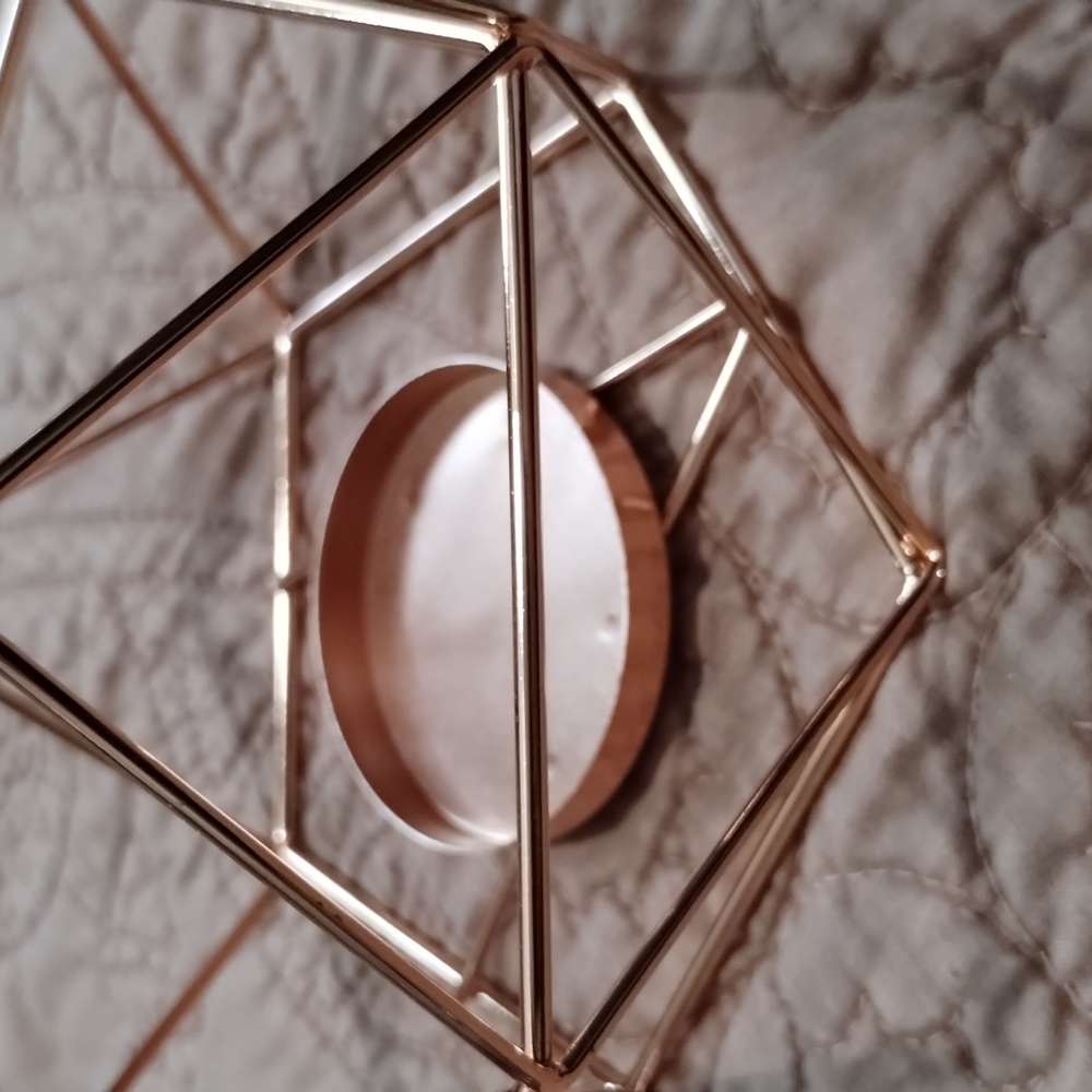 NWOT Metal Candle Holder in Rose Gold - Picture 3 of 12